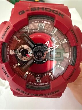 Casio G-SHOCK Red Analog-Digital Sport Watch